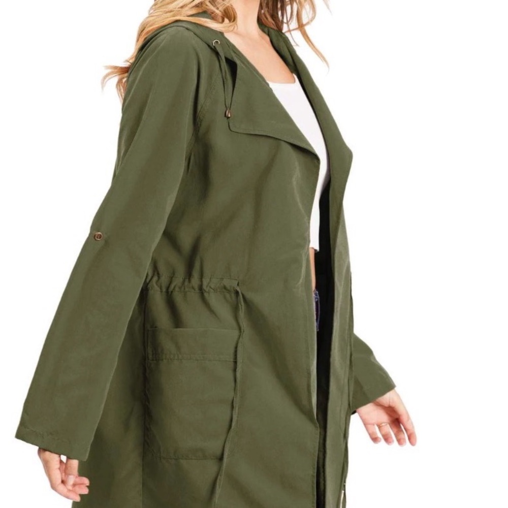 A. Love Tree Olive Green Outerwear